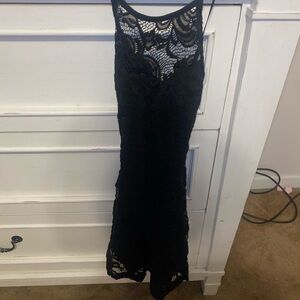Black lacy dress!